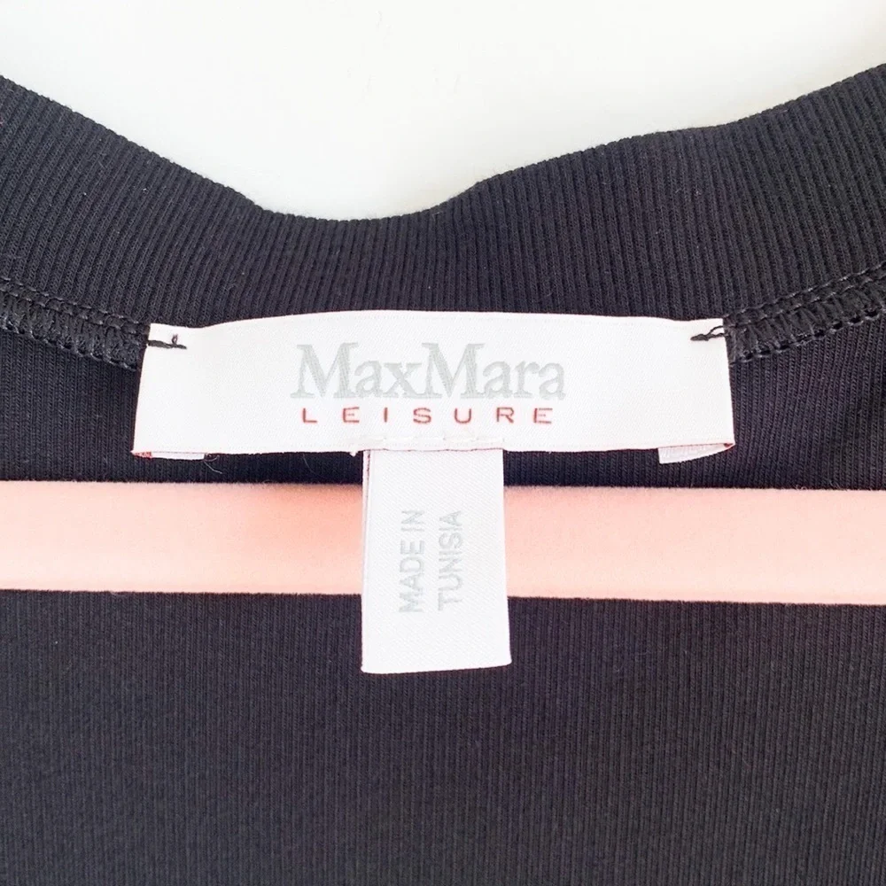 MaxMara Leisure Black Long Ribbed Cardigan Legging Set small